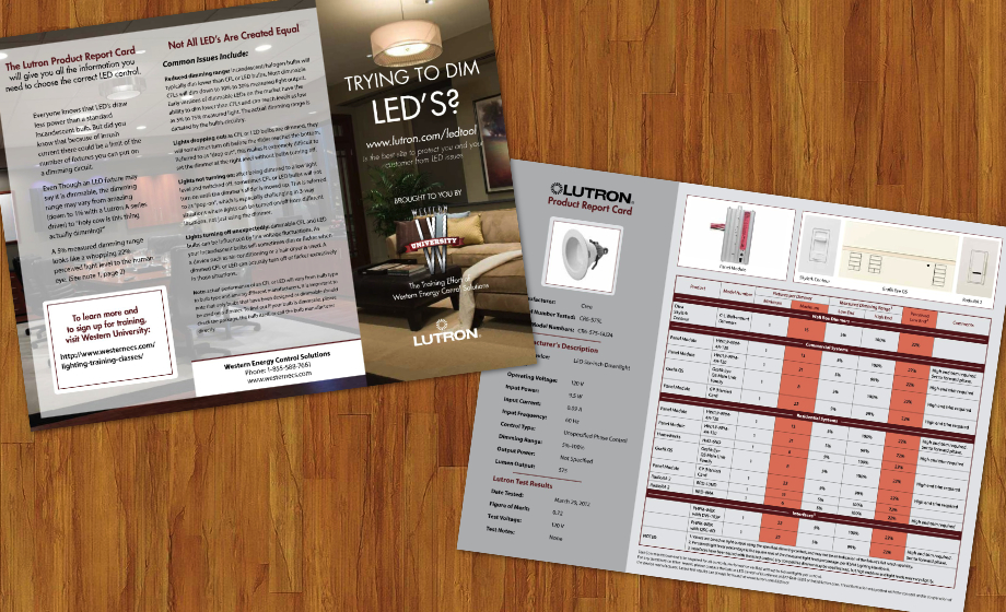 Brochure Design for Lutron Lighting